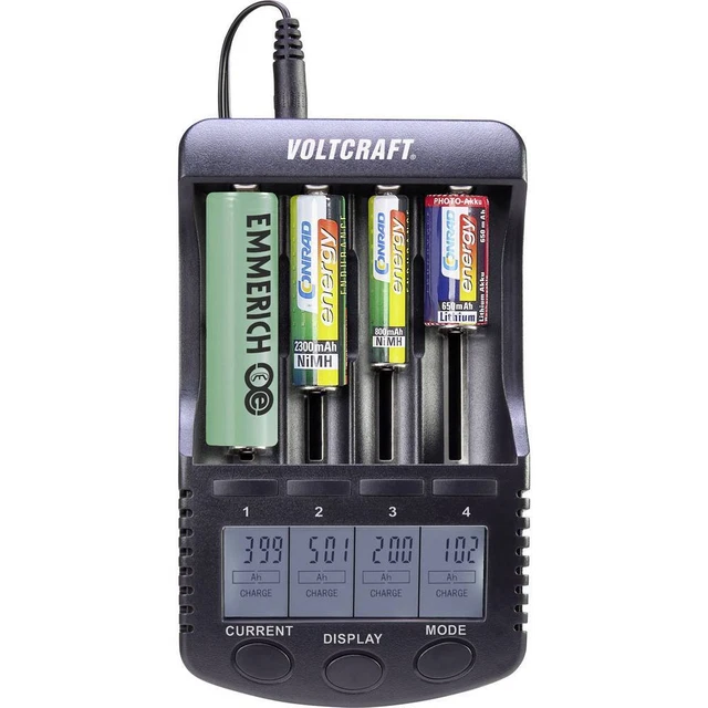 Chargeur de piles rondes VOLTCRAFT CC-2 NiMH, NiCd, Li-ion LR6 (AA), LR03