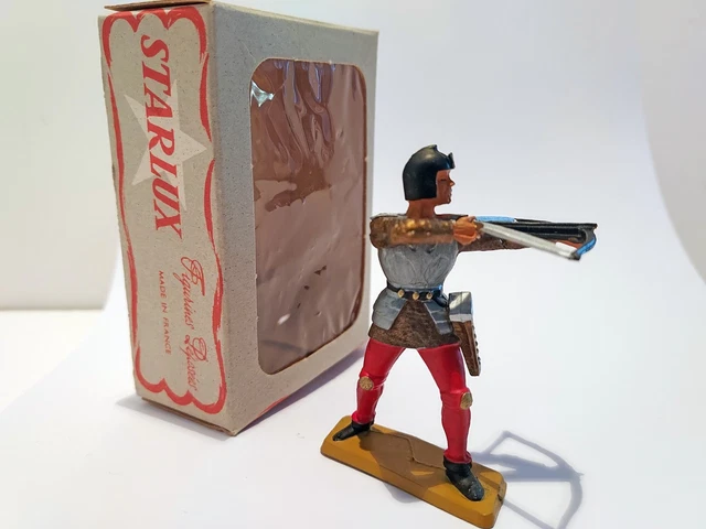 Soldat Starlux Moyen Âge 6005 - Arbalétrier - Boîte D'origine - Plastique Peint