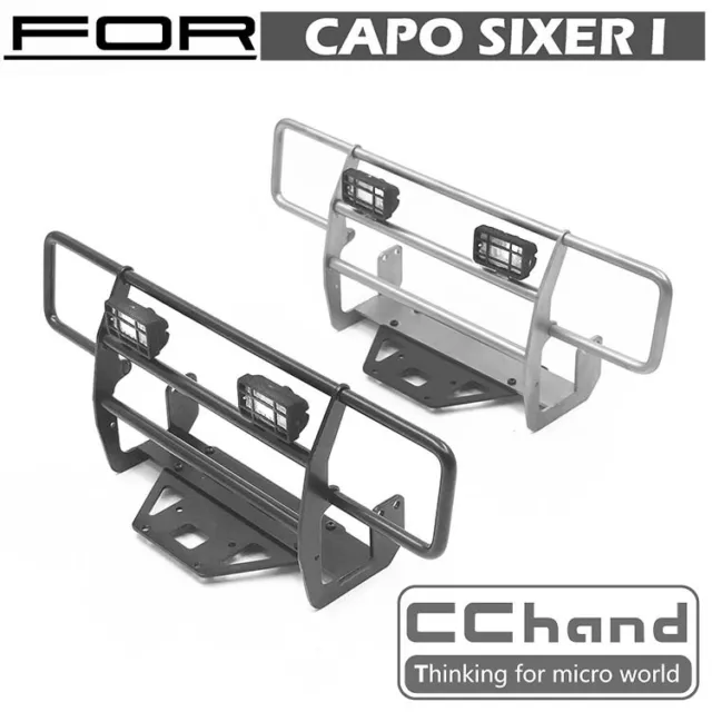 Metal Front bumper + spotlight cover for CAPO sixer 1 Suzuki Samurai TOY RC CAR