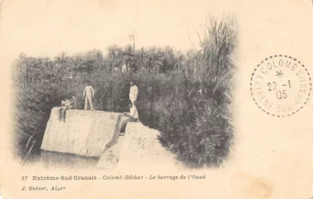 Cpa Algerie Colomb Bechar Le Barrage De L'oued