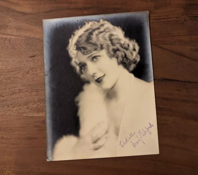 1920s Vintage Original MARY PICKFORD Silent Movie Film Photograph 6.5x8.5 Signed