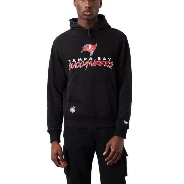 New Era NFL Script Team Tampa Bay Buccaneers Felpa con Cappuccio Uomo Nero 39772