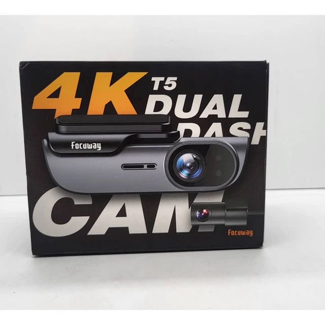 Dash Cam Front & Rear 4K Built-in 5GHz WiFi Cameras for Car + Free 64GB SD Card