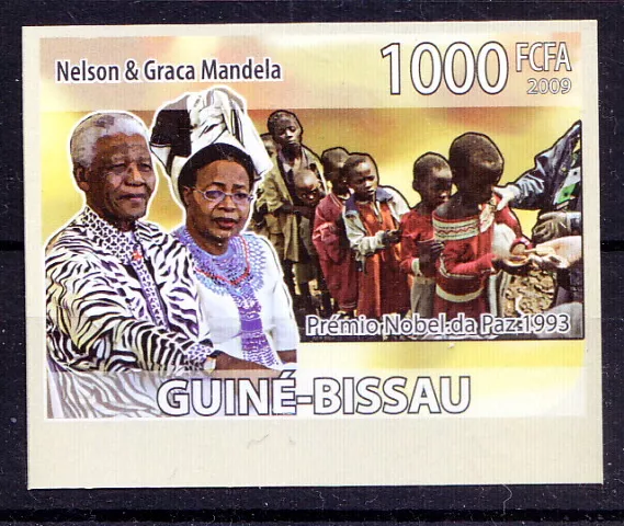 Guinea Bissau 2009 MNH Imperf, Nelson Mandela, Nobel Peace