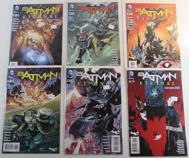 Batman Eternal Lot of 6 #3,4,5,7,12,15 DC Comics (2014) NM 1st Print Comic Books