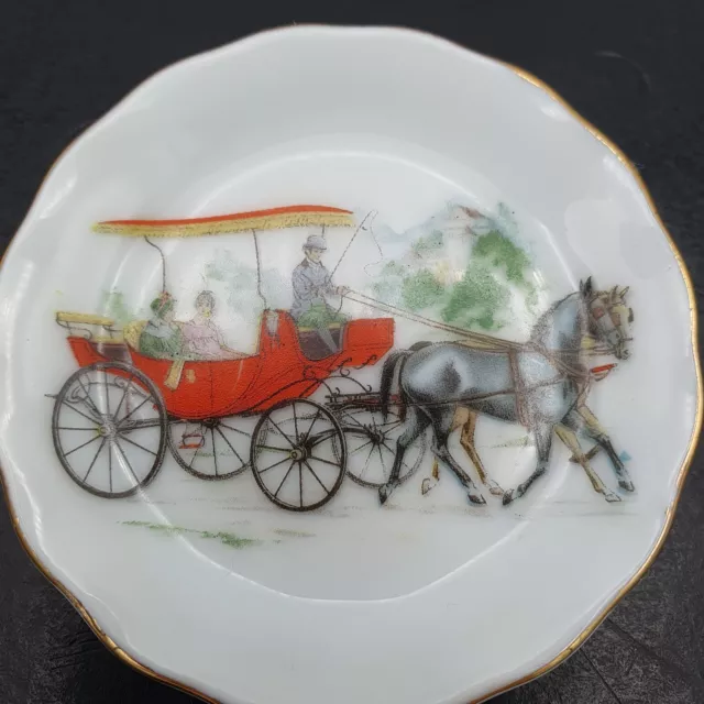 SEVE Miniature Plate 2.5" Diam - Con Pastas Y Esmaltes De Limoges horse carriage 2