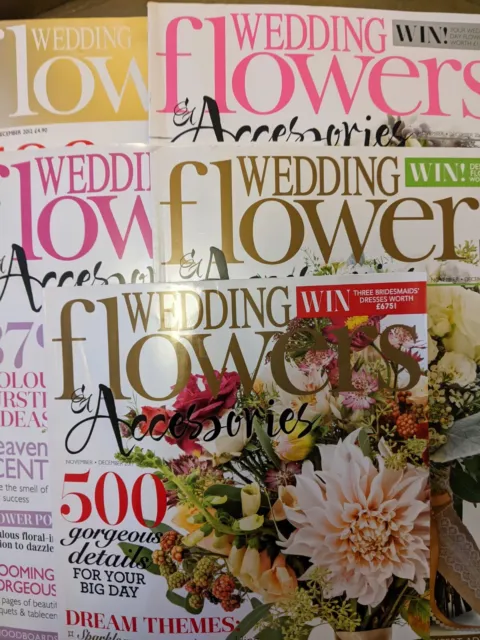 Wedding Flowers & Accessories Magazine Bundle. 5 Issues Nov - Dec. P&P Included.