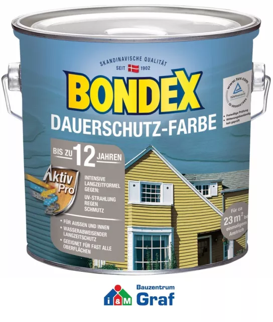 Bondex Dauerschutz-Farbe Peinture Bois / 2,5 L / Différentes Couleurs / #873