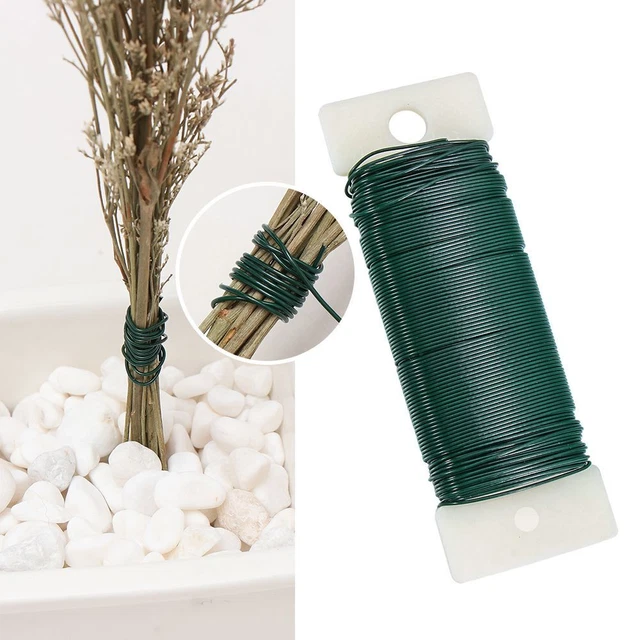 Cuerda verde Navidad recubierta de plástico alambre de remo para hacer manualidades