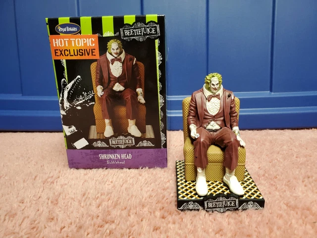 Royal Bobbles Beetlejuice Shrunken Head Bobblehead Hot Topic Exclusive Bobble