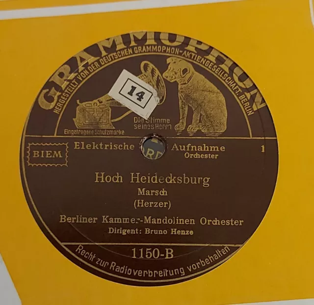 Marschmusik Schellackplatte 78rpm