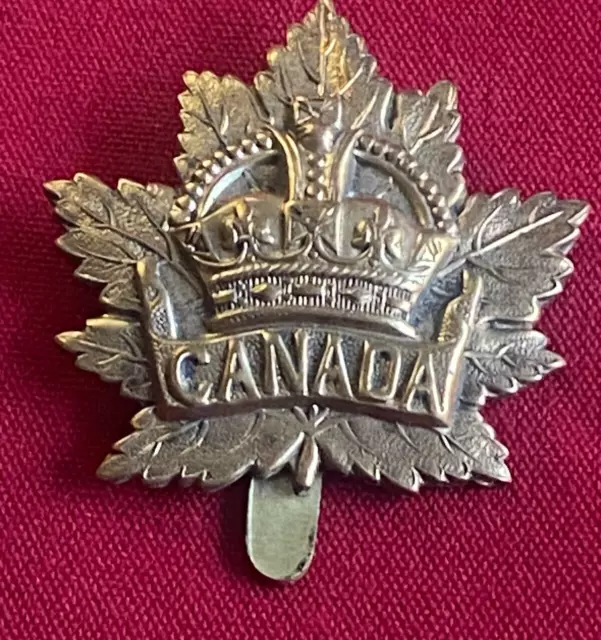 Canadian Army Cap Badge - Royal Canadian Army Service Corps - KC - brass slider