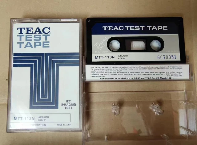 Cassette De Test TEAC MTT-8111 - Ruban De Test Pour Magnétophone - Pièce Neuve