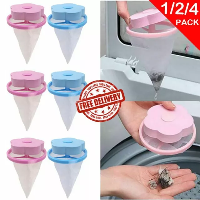 4X Floating Pet Fur Catcher Laundry Lint Hair Remover Filter For Washing Machine