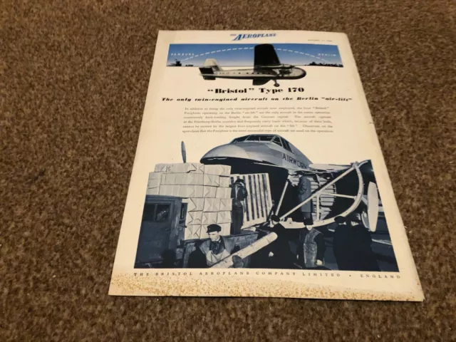 Ac66 Advert 11X8 Bristol Aeroplane Co Ltd. On The Berlin Airlift