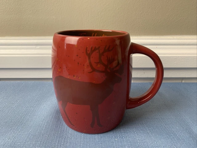 Tim Hortons Red Coffee Mug Cup 016 2016 Elk Caribou Limited Edition GUC