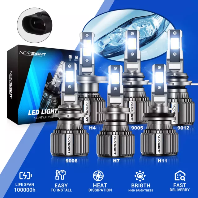 NOVSIGHT H1/H3/9005/H7/H11/H4/9006 LED Scheinwerfer Auto-Lampe Halogen  Zulassung 