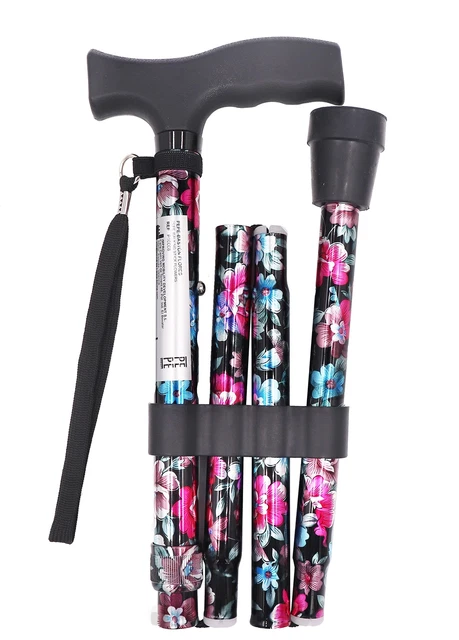 Bastones plegables para mujer ajustables, bastón para caminar