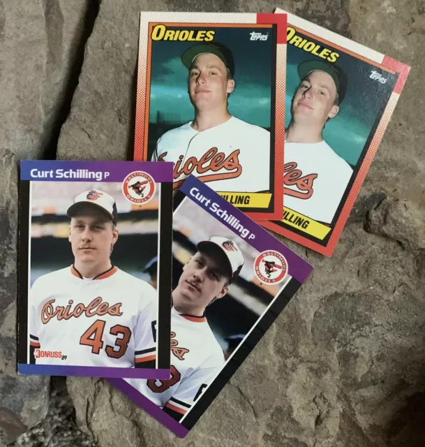 Curt Schilling Rookie Baseball Cards. Baltimore Orioles.