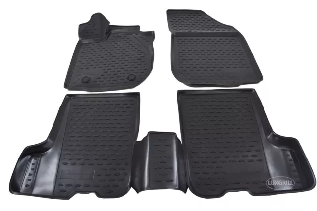 3D Tapis de sol caoutchouc à bords hauts pour DACIA SANDERO 2012-2020  NOIR