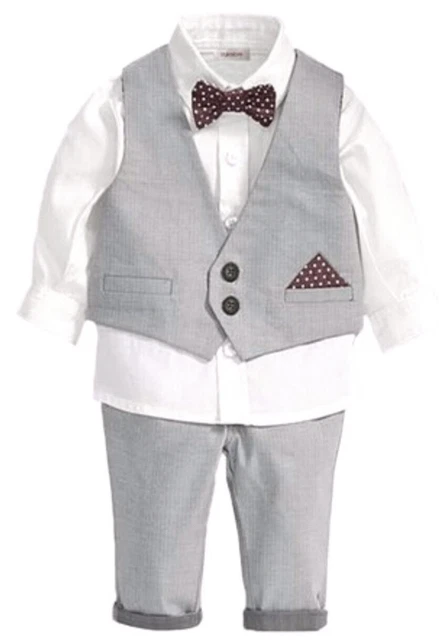 Gap/H&m/Macys/RLN Toddler boy 4-piece Chic Tuxedo Outfit/ Formal (12-18 Months)