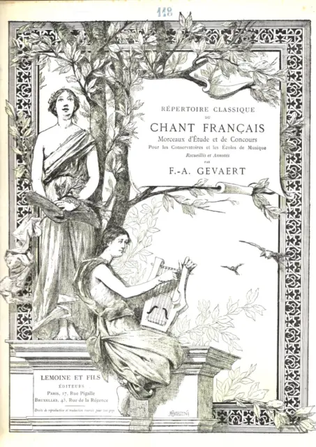 Gevaert. Repertoire Classique Du Chant Francais N°118  Gluck