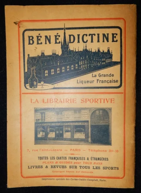 Rare Et Ancien Guide Campbell N°9 Lyonnais Dauphiné Savoie 1912 1913 2