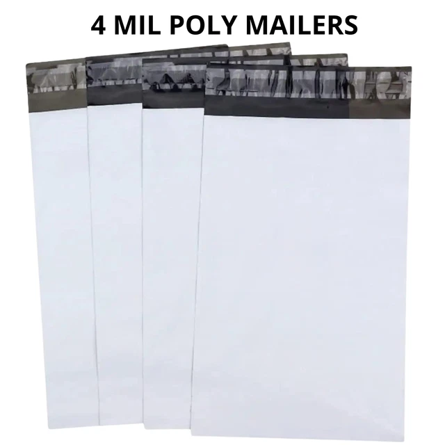 thumbnail image 2 of 100 Pack #5 White Poly Mailers – 12x15.5 Inches – Self Seal, Tear & Water Resistant 2 of 6