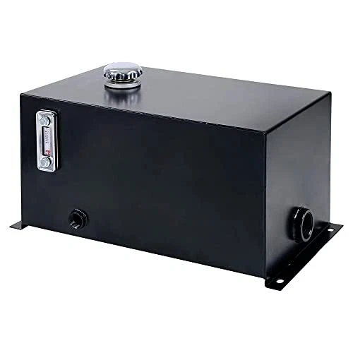 FTF-10GOR 10 Gallon 14 Gauge Welded Steel Hydraulic Fluid Reservoir Tank with...