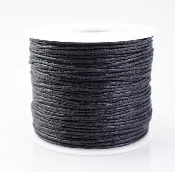 Waxed Cotton Cord 1mm 5m 10m Jewellery Making Bracelet Necklace Craft thread DIY