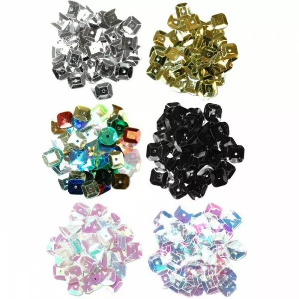 Trimits 7mm Square Sequins 6 Colours 5g