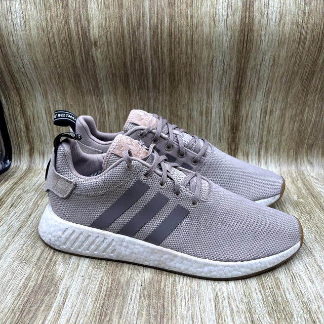 ADIDAS NMD R2 BY9916 Khaki White Running Shoes Sneakers Men s Size