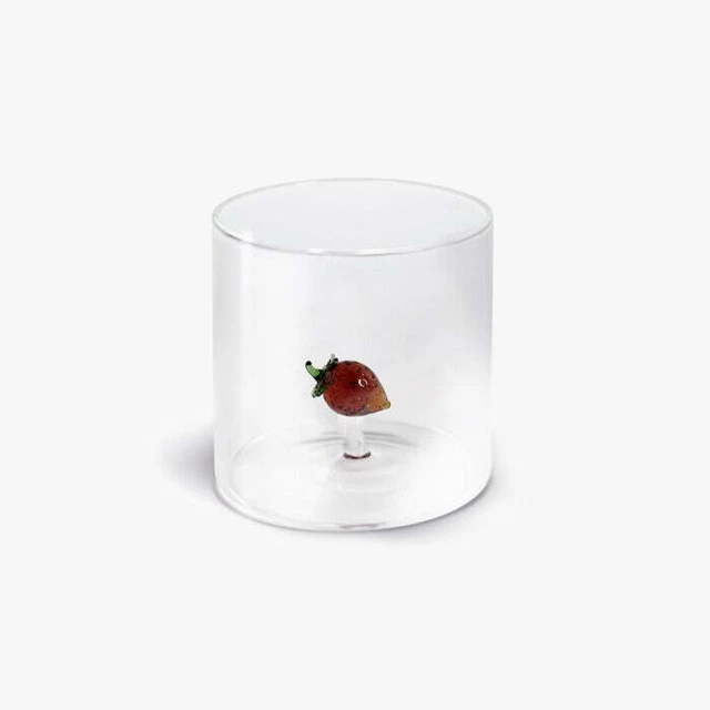 Bicchiere In Vetro Borosilicato - 250ml / Decoro Corallo