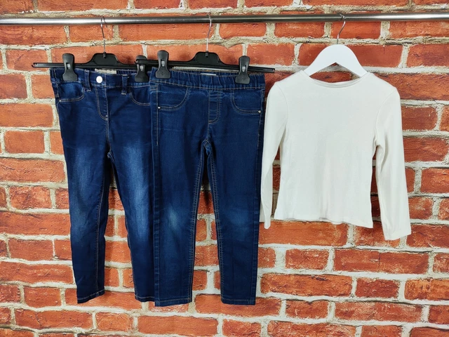 Girls Bundle Age 5-6 Years Next Bluezoo Matalan Skinny Pull On Jeans Tee 116Cm