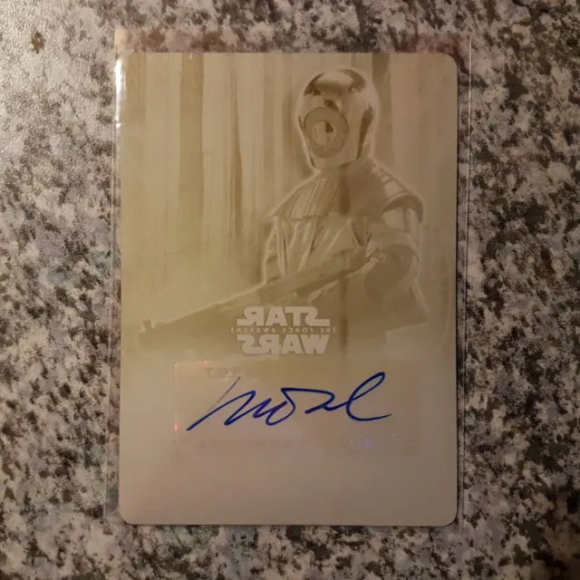 Star Wars Topps The Force Awakens Chrome 2016 Autograph Printing Plate 1of1