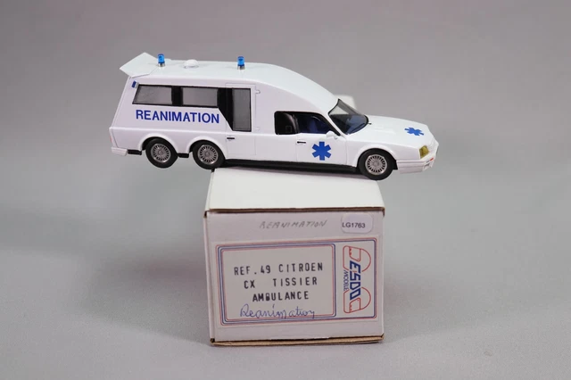 Kit Monté ESDO Citroën CX Ambulance Réanimation Tissier - 1/43 Résine - LG1763