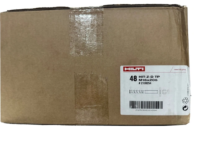 Hilti HIT-Z-D TP M16x205mm, #2139254, Anchor Rod; (1 Unit = QTY 48)