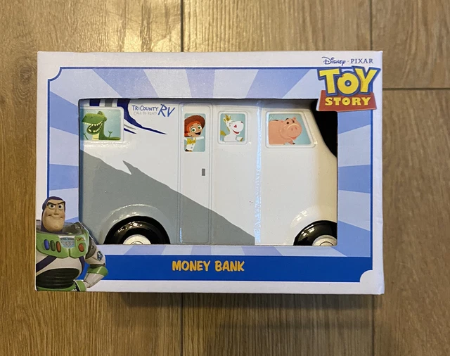 WALT DISNEY PIXAR Toy Story 4 RV Ceramic Money Bank Box Brand New