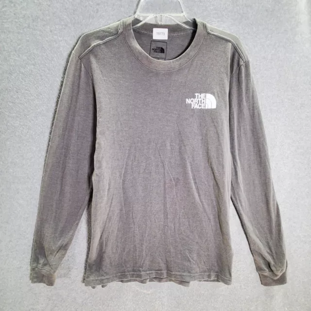 The North Face Men T-Shirt S Gray Tropical Box Never Stop Exploring Logo READ