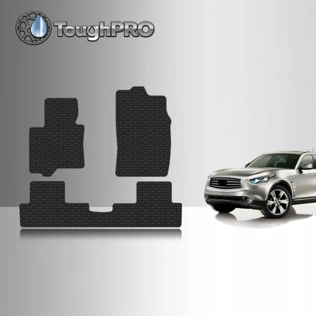 ToughPRO Floor Mats Black For Infiniti FX35 All Weather Custom Fit 2009-2012