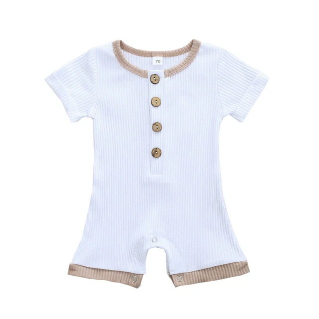 Tuta a maniche corte lavorata a maglia monopezzo vestiti Regno Unito neonato bambina