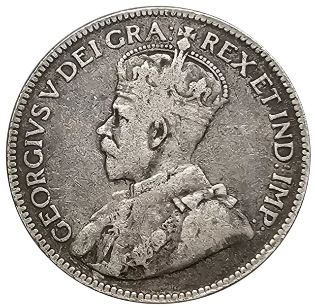 1919 Canada Quarter .925 Silver Coin King George V KM#24 # 0927 3