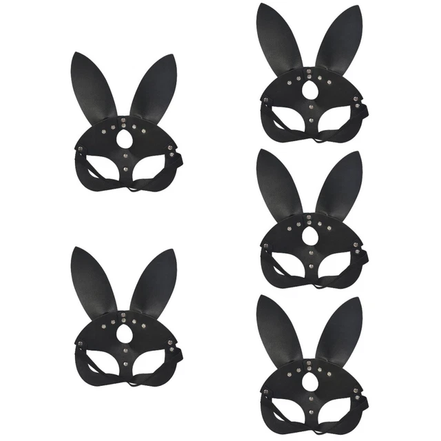 Masque De Lapin Noir Pour Adulte Avec Oreilles Pour Halloween