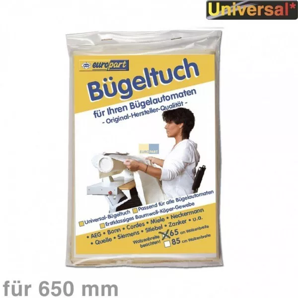 Bügeltuch 65cm 65 univ. für Cordes Rondo Bügelautomat Bügelmaschine Heißmangel