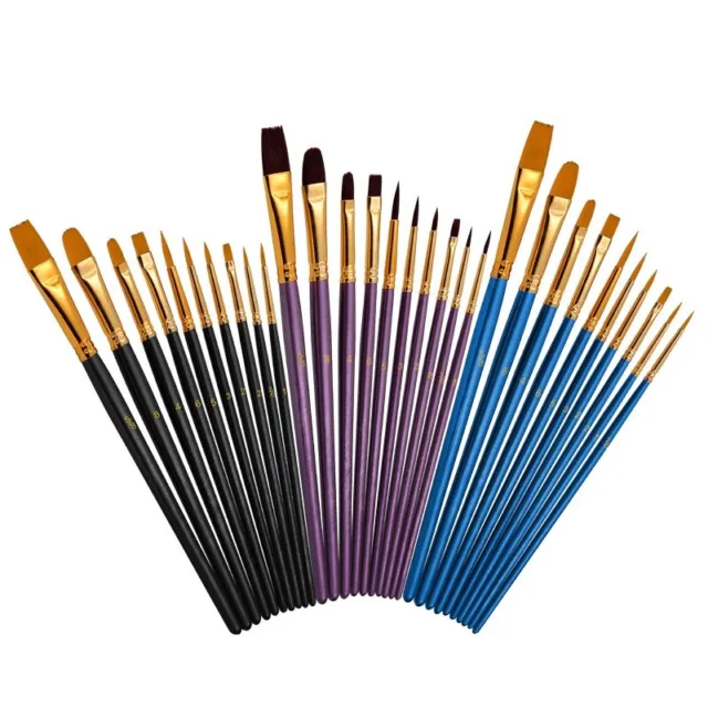 10pcs Artist Paint Brushes Set Painting Tool for Acrylic Oil Watercolour Kit 2
