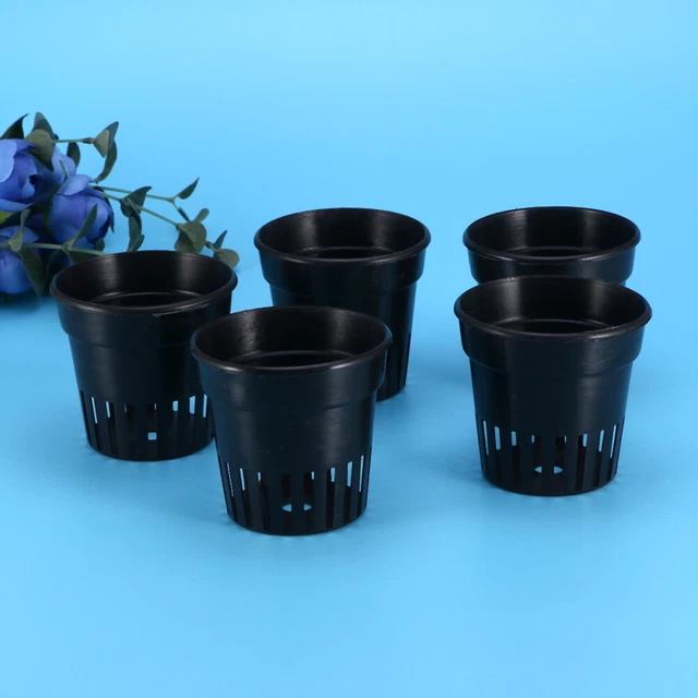 6 Pcs Plastic Net Pots Hydroponic Cup Garden Slotted Mesh Cups
