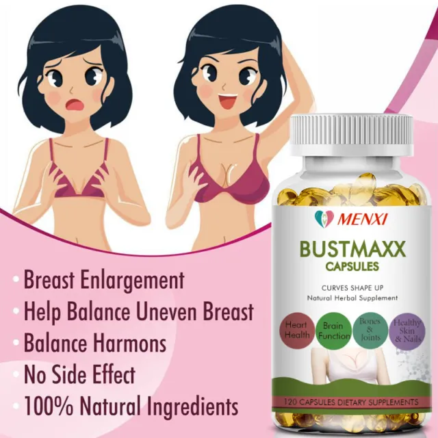 120 Pills Strong Breast Growth Capsules Bust Enhancement 5000Mg Capsules