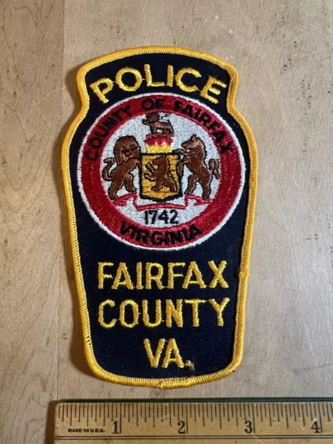 VA Fairfax County Virginia Police Shoulder Patch 1742