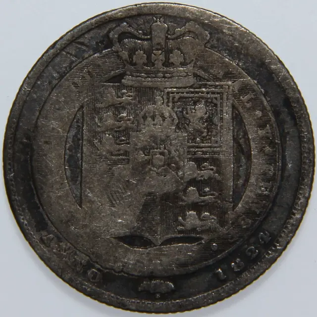 1824 Great Britain 1 Shilling, Nice Detail, -K1266