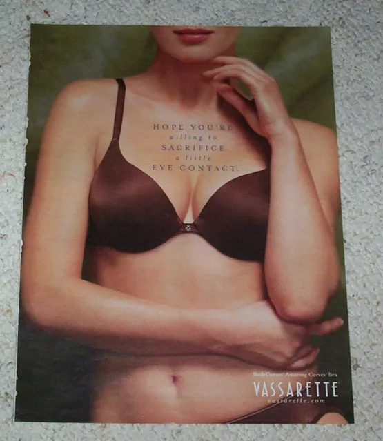 2009 women's red Vassarette panties underwear bra vintage photo ad